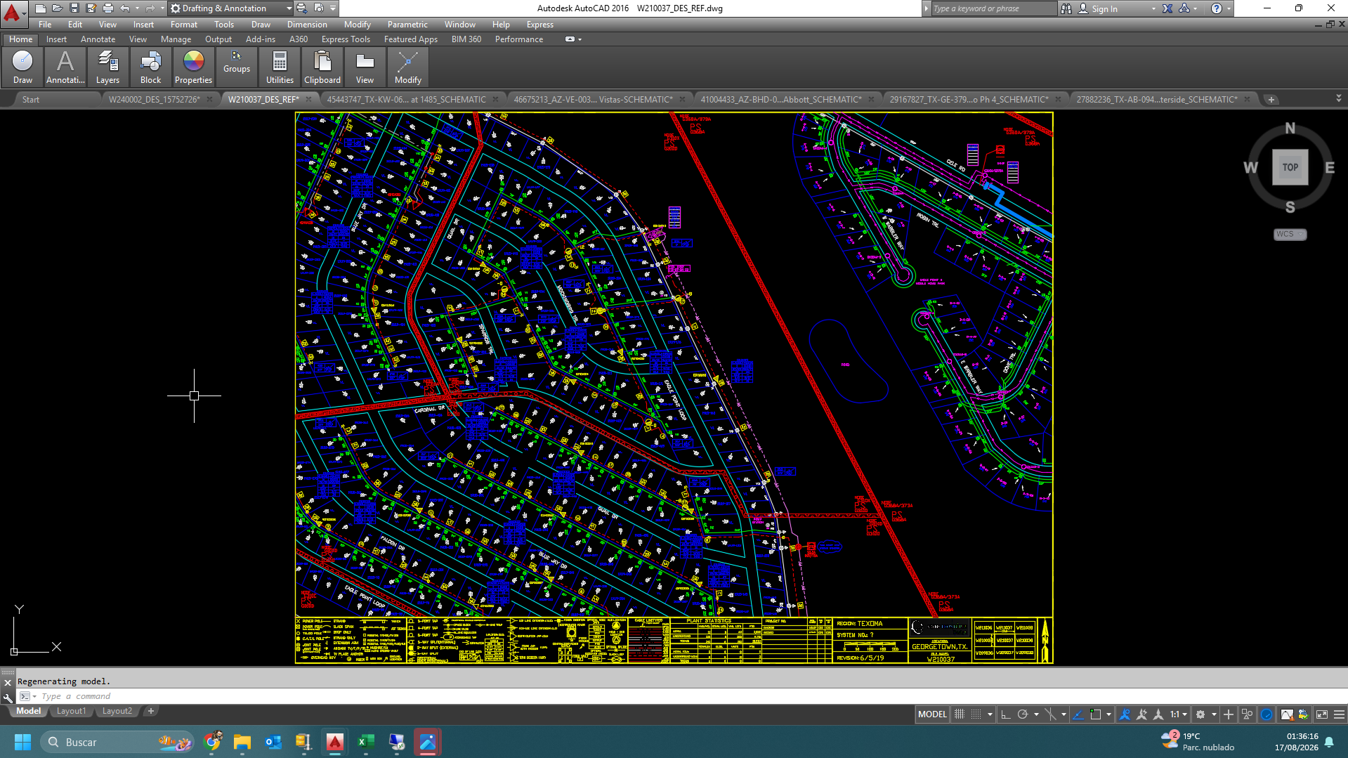 Detailed design map in AutoCAD